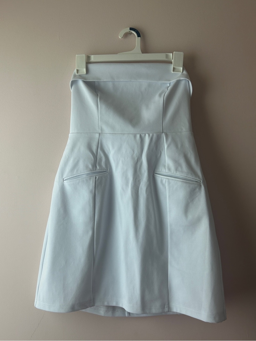 Strapless Formal A Line White Dress
